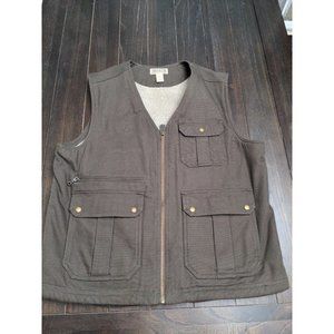 Duluth Trading Co Canvas Fleece Sherpa Lined Work Vest Winter Mens XL Excellent